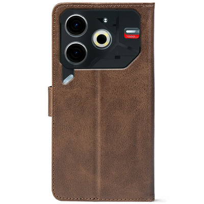 Чохол-книжка Crazy Horse Clasic для Tecno POVA 6 Neo Brown (Front)