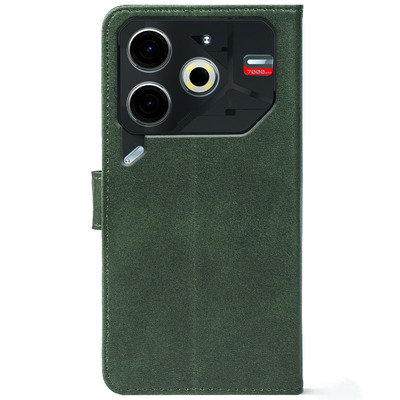 Чохол-книжка Crazy Horse Clasic для Tecno POVA 6 Neo Dark Green (Front)