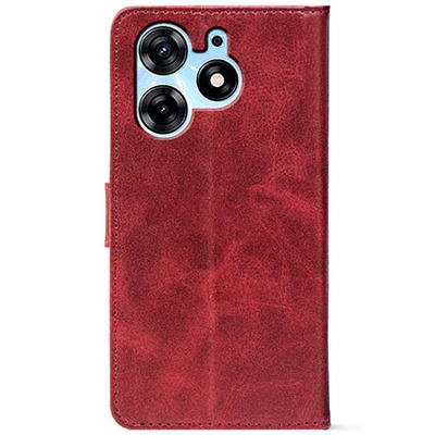 Чохол-книжка Crazy Horse Clasic для Tecno Spark 10 Pro Red Wine (Front)