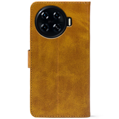 Чохол-книжка Crazy Horse Clasic для Tecno Spark 20 Pro Plus Camel (Front)