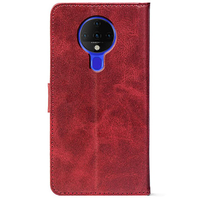 Чохол-книжка Crazy Horse Clasic для Tecno Spark 6 Red Wine (Front)