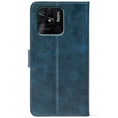 Чохол-книжка Crazy Horse Clasic для Xiaomi Redmi 10C Dark Blue (Front)