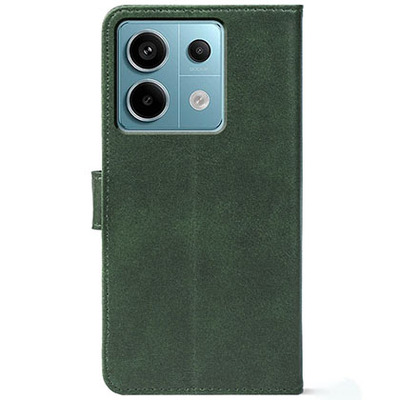 Чохол-книжка Crazy Horse Clasic для Xiaomi Redmi Note 13 5G Dark Green (Front)