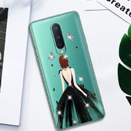 Чехол со стразами BoxFace OnePlus 8 Green dress