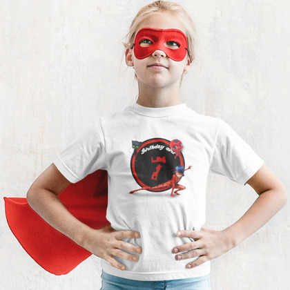 Детская футболка для девочки на день рождения Ladybug Miraculous 