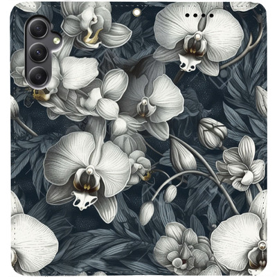 Чохол-книжка BoxFace для Samsung Galaxy A14 5G (A146) Білі орхідеї