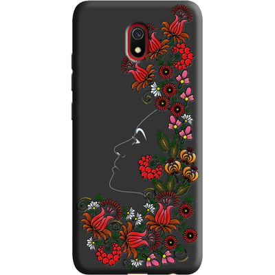 Черный чехол 3D BoxFace Xiaomi Redmi 8A 3D Ukrainian Muse