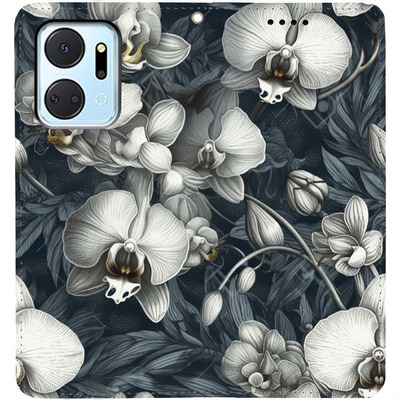 Чохол-книжка BoxFace для Huawei Honor X7a Білі орхідеї