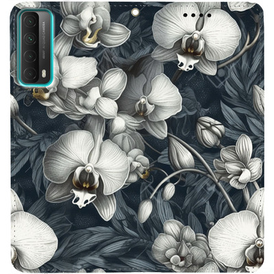Чохол-книжка BoxFace для Huawei P Smart 2021 Білі орхідеї