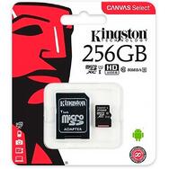 Карта памяти microSDXC 256Gb Kingston Canvas Select Plus A1 (R-100Mb/s) + Adapter SD