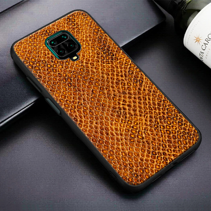 Кожаный чехол Boxface Xiaomi Redmi Note 9S Snake Brown