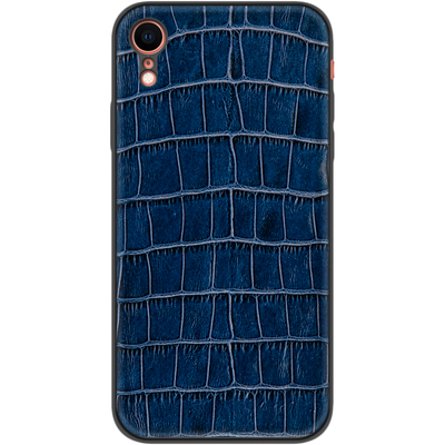 Кожаный чехол Boxface Apple iPhone XR Crocodile Blue