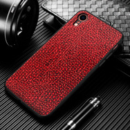 Кожаный чехол Boxface Apple iPhone XR Snake Red