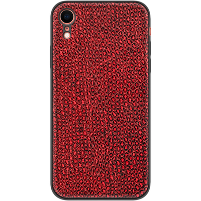 Кожаный чехол Boxface Apple iPhone XR Snake Red