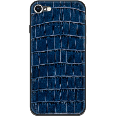 Кожаный чехол Boxface Apple iPhone SE (2020) Crocodile Blue