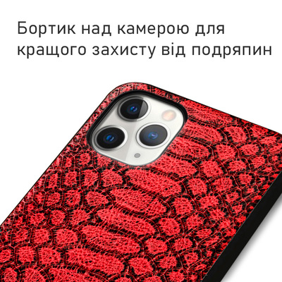 Кожаный чехол Boxface Apple iPhone 11 Pro Max Reptile Red