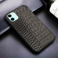 Кожаный чехол Boxface Apple iPhone 11 Crocodile Black