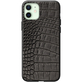 Кожаный чехол BoxFace Apple iPhone 12 Crocodile Black