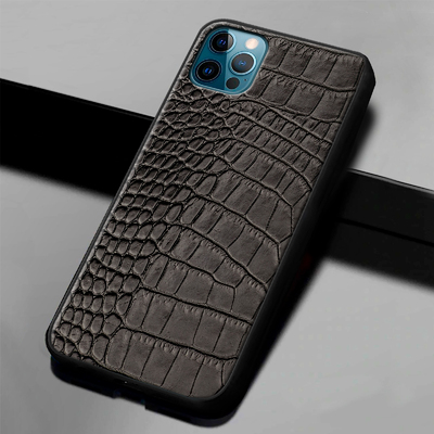 Кожаный чехол Boxface Apple iPhone 12 Pro Crocodile Black