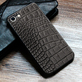 Кожаный чехол Boxface Apple iPhone 7/8 Crocodile Black