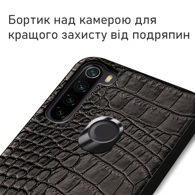Кожаный чехол Boxface Xiaomi Redmi Note 8T Crocodile Black