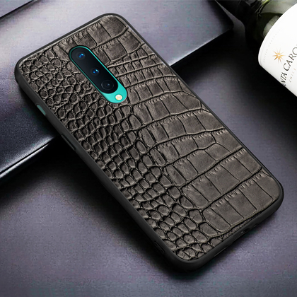 Кожаный чехол Boxface OnePlus 8 Crocodile Black