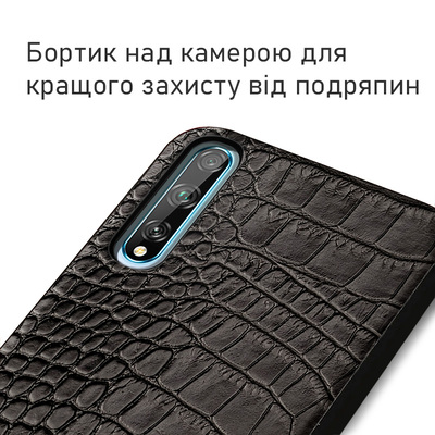 Кожаный чехол Boxface Huawei P Smart S Crocodile Black
