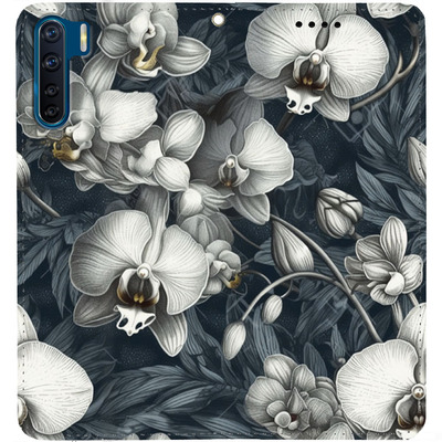 Чохол-книжка BoxFace для Oppo A91 Білі орхідеї