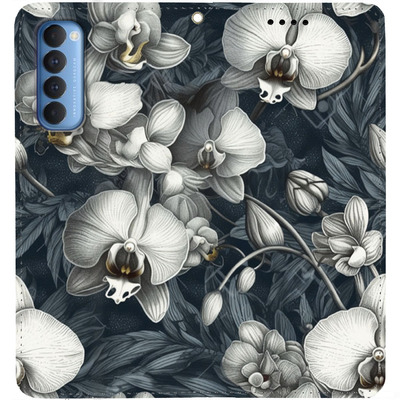 Чохол-книжка BoxFace для OPPO Reno 4 Pro Білі орхідеї