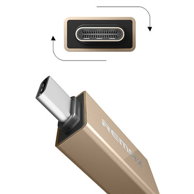 Переходник Remax OTG USB Type-C RA-OTG1 Gold