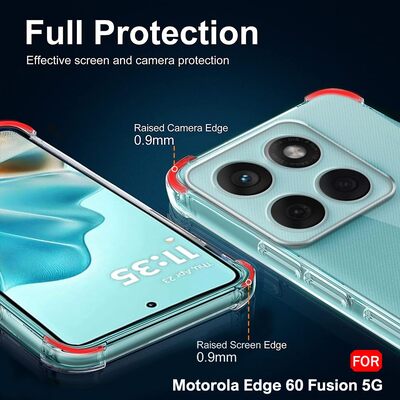 Протиударний силіконовий чохол Anti Shock для Motorola Edge 60 Fusion Прозорий