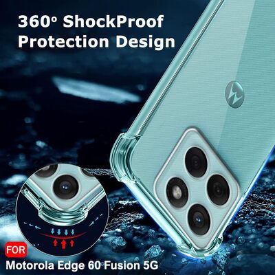 Протиударний силіконовий чохол Anti Shock для Motorola Edge 60 Fusion Прозорий
