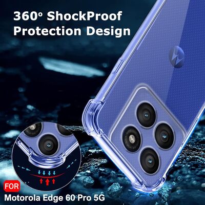 Протиударний силіконовий чохол Anti Shock для Motorola Edge 60 Pro Прозорий