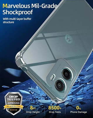 Протиударний силіконовий чохол Anti Shock для Motorola G05 Прозорий