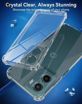 Протиударний силіконовий чохол Anti Shock для Motorola G05 Прозорий