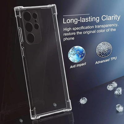 Протиударний силіконовий чохол Anti Shock для Samsung Galaxy S25 Ultra (S938) Прозорий