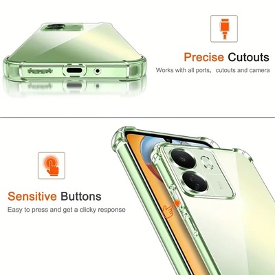 Протиударний силіконовий чохол Anti Shock для Xiaomi Redmi 13C Прозорий