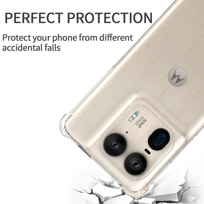 Протиударний силіконовий чохол Anti Shock для Motorola Edge 50 Ultra Прозорий