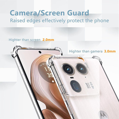 Протиударний силіконовий чохол Anti Shock для Motorola Edge 50 Ultra Прозорий