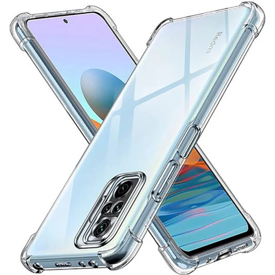 Протиударний силіконовий чохол Anti Shock для Xiaomi Redmi Note 10 Pro Прозорий