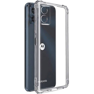 Протиударний силіконовий чохол Anti Shock для Motorola E13 Прозорий