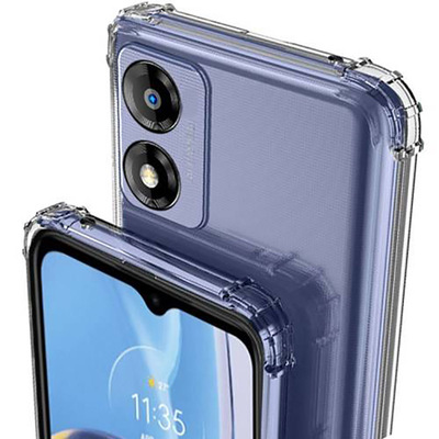 Протиударний силіконовий чохол Anti Shock для Motorola E13 Прозорий