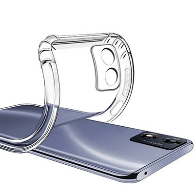 Протиударний силіконовий чохол Anti Shock для Motorola E13 Прозорий