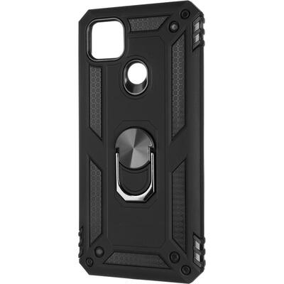 Противоударный чехол Military Ring Case для Xiaomi Redmi 9C Черный