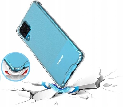 Противоударный силиконовый чехол Anti Shock для Samsung Galaxy A12 (A125) Прозрачный