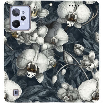 Чохол-книжка BoxFace для Realme C31 Білі орхідеї