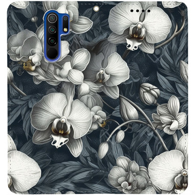 Чохол-книжка BoxFace для Xiaomi Redmi 9 Білі орхідеї