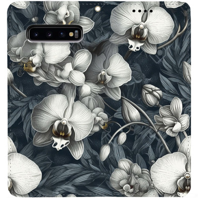 Чохол-книжка BoxFace для Samsung Galaxy S10 Plus (G975) Білі орхідеї