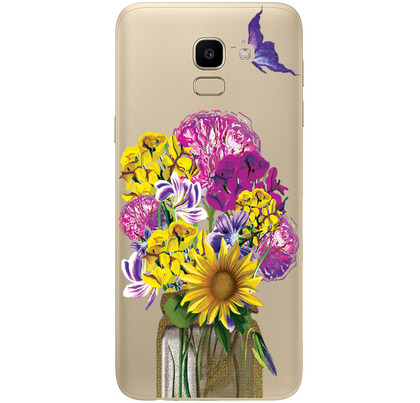 Чехол прозрачный U-Print Samsung J600 Galaxy J6 2018 My Bouquet