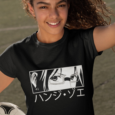 Футболка для подростка Атака Титанов - Hanji Zoe Черная